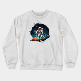 astronaut vintage Crewneck Sweatshirt